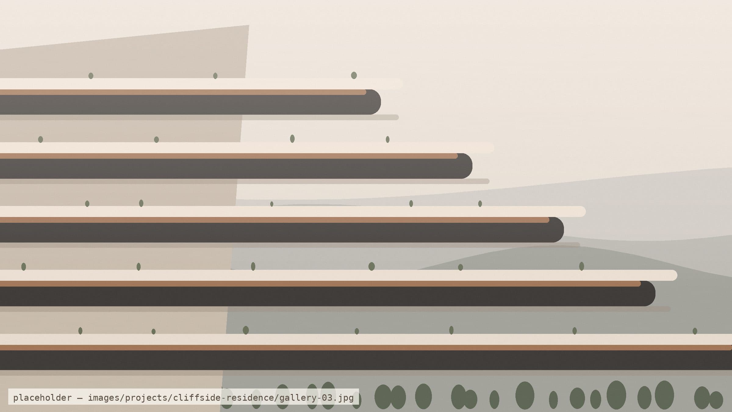 Cliffside Residence — Approach from the coastal road